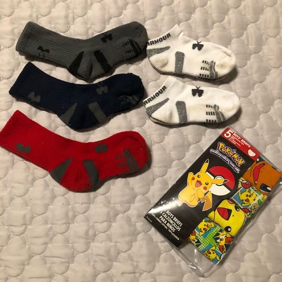 Under Armour Other - Under Armour socks + Pokémon underwear boys size 5